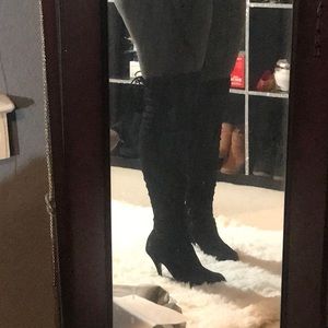 Shoe dazzle over the knee boots